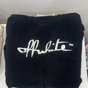 Off-White Black and White Crewneck Sweater